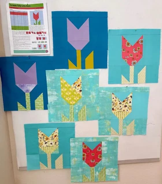 Scrappy Tulip - Block Lotto