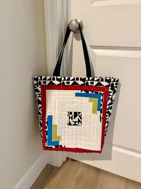Black & White Abstract tote