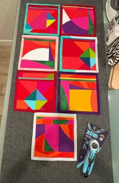 Scrappy Zippered Pouches / Quilt Adjacent