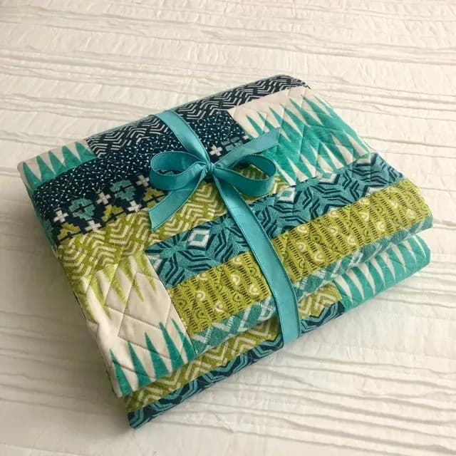 Blues & Green With Minky