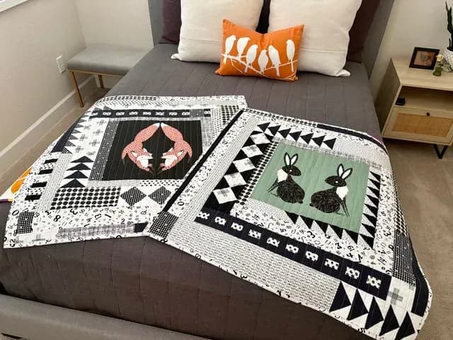 Tummy Time Quilts / Bunny & Friends