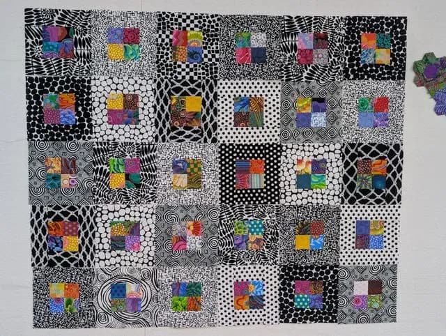 Modern Black And White Kaffe Quilt