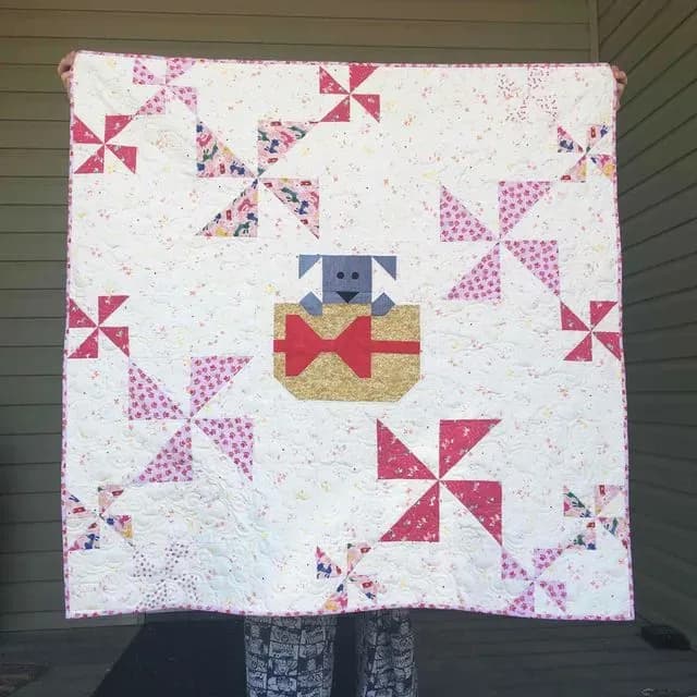 Baby Girl Puppy Quilt