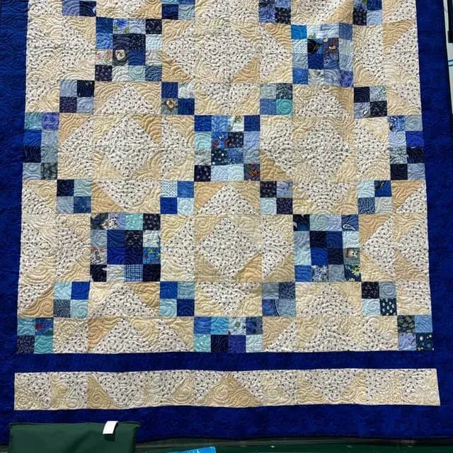 Blue And Cream Irish Chain