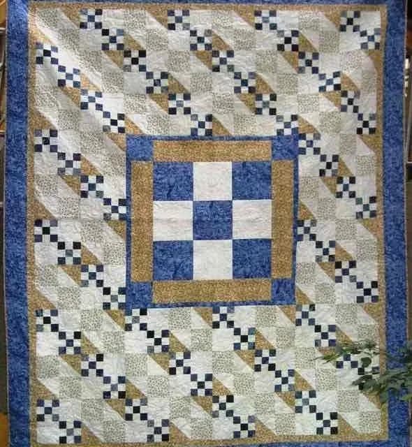 9 Patch Blue And Gold
