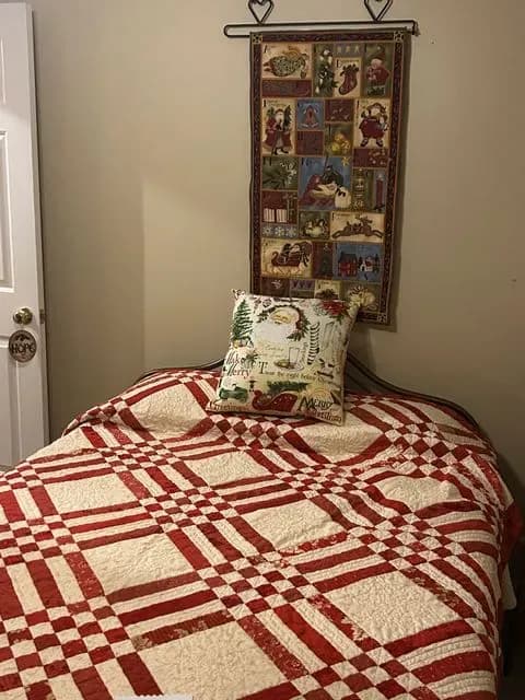 Our First Christmas Bed Quilt
