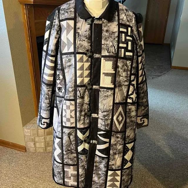 Black, White, And Gray Coat