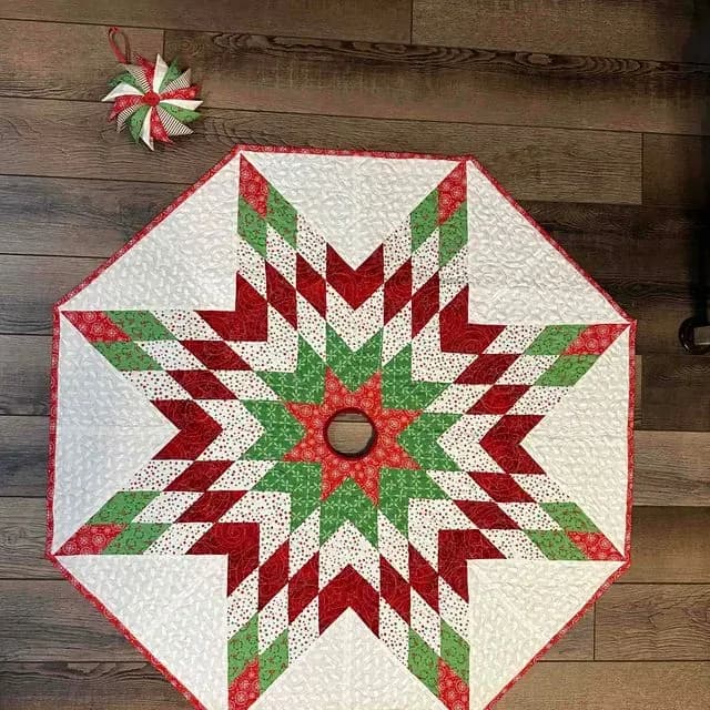 Texas Star Christmas Tree Skirt