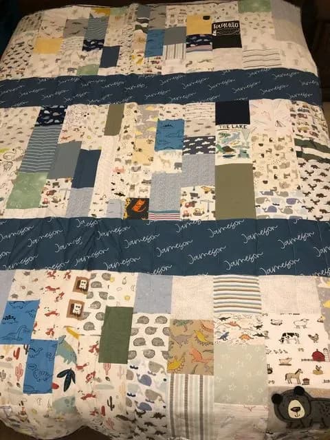 Jameson’s Baby Clothes Quilt