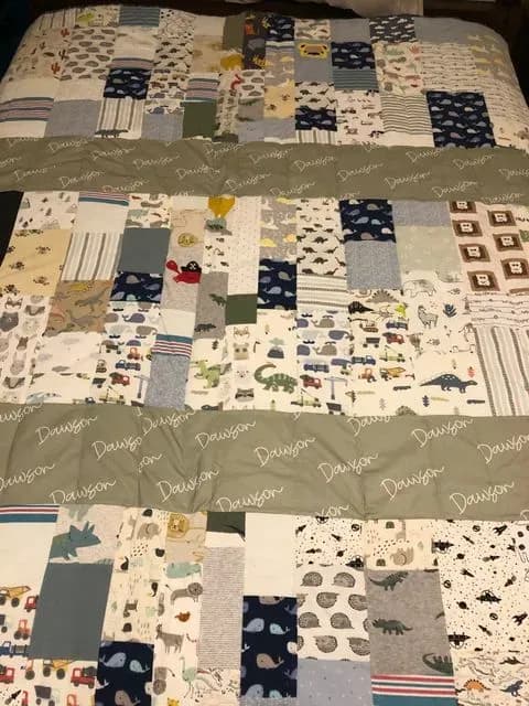 Dawson's Baby Clothes Quilt