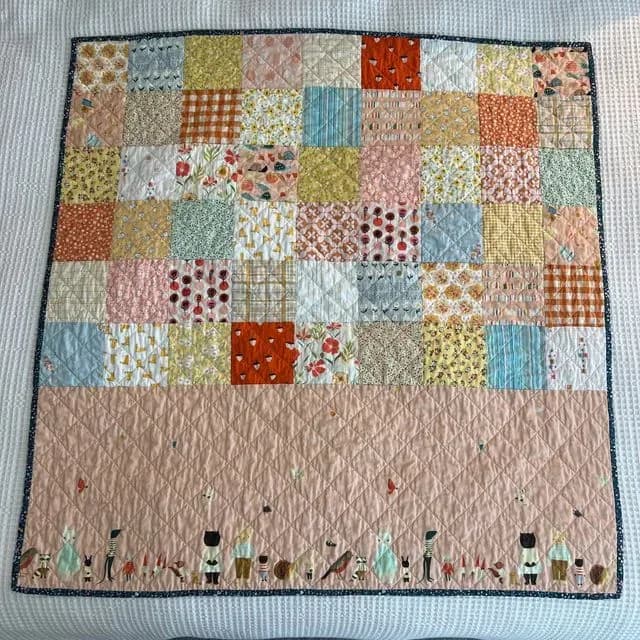 Blush Wide Border Baby Quilt