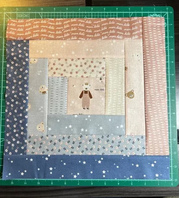 Log Cabin Baby Girl Quilt